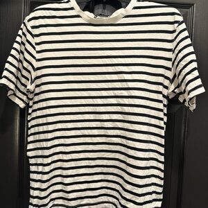 Zara Black and White Striped Shirt
